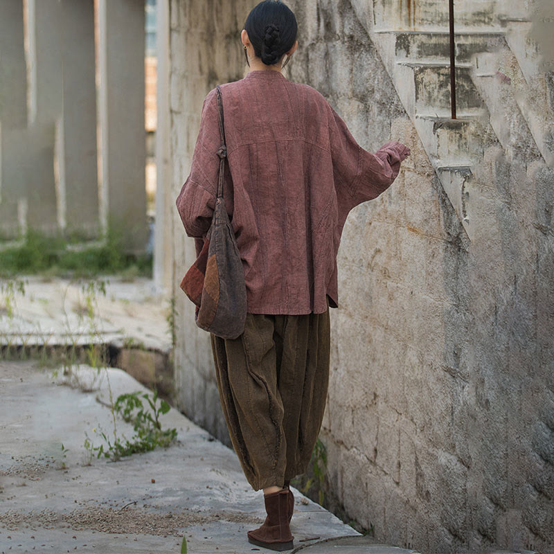 Buddha Stones Tie Dye Frog-Button Long Sleeve Zen Meditation Open Front Jacket - image 30