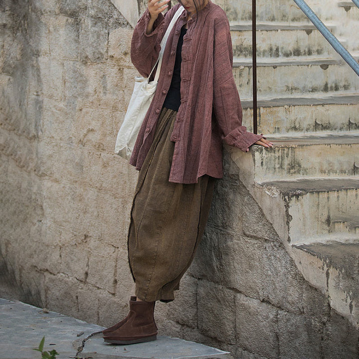 Buddha Stones Tie Dye Frog-Button Long Sleeve Zen Meditation Open Front Jacket - image 31