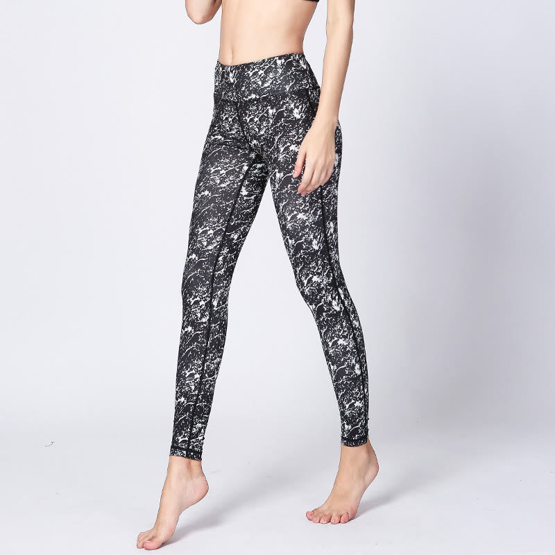 Buddha Stones Camo Print Sports Fitness Yoga High Waist Leggings Women's Yoga Pants