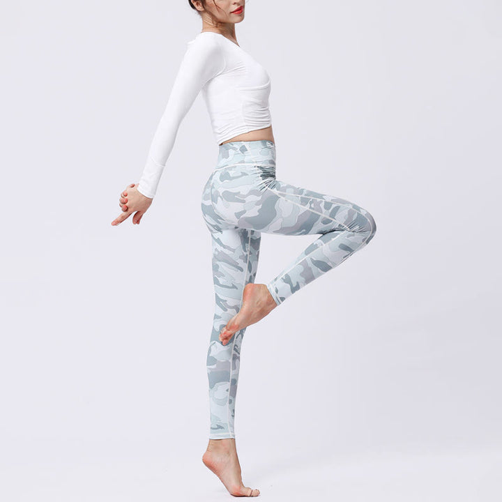 Buddha Stones Camo Print Sports Fitness Yoga High Waist Leggings Women's Yoga Pants - image 15