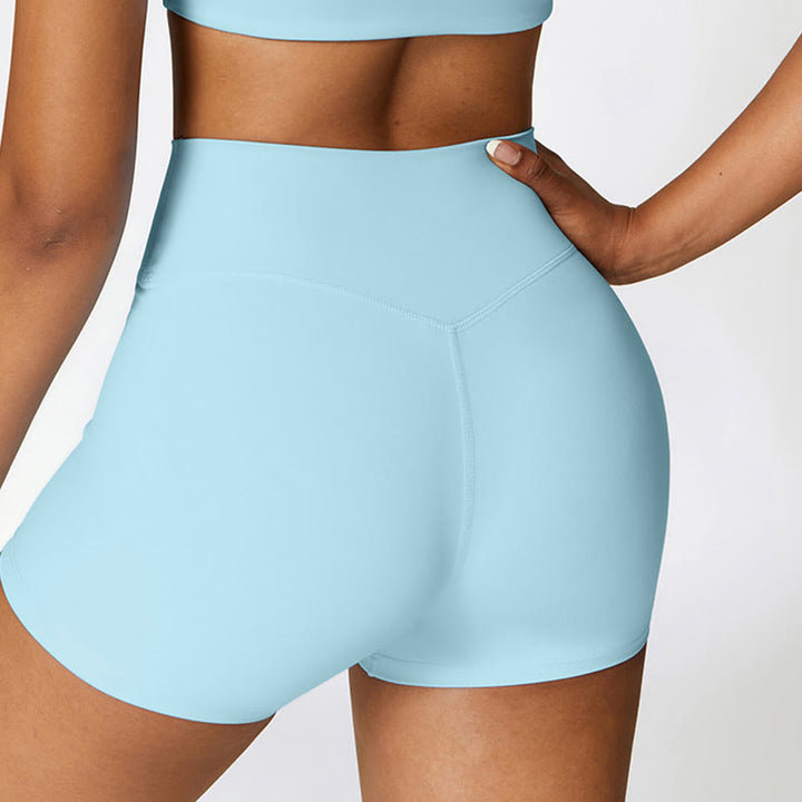 Buddha Stones Solid Color Crop Tank Top High Waist Shorts Sports Fitness Gym Yoga Outfits - image 44