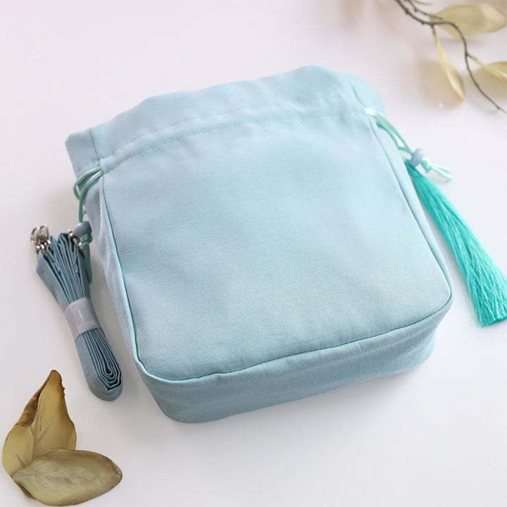 Buddha Stones Embroidered Flowers Wisteria Lily Cotton Linen Tote Crossbody Bag Shoulder Bag Handbag - image 3