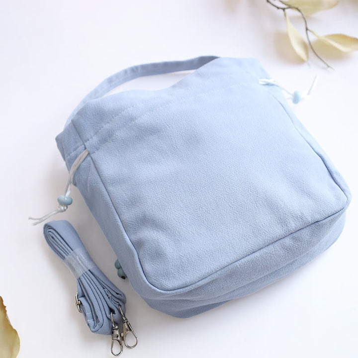 Buddha Stones Embroidered Butterfly Lotus Magnolia Cotton Linen Tote Crossbody Bag Shoulder Bag Handbag - image 10