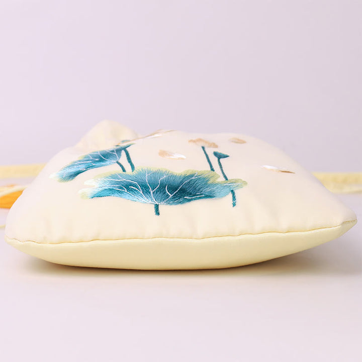 Buddha Stones Lotus Peony Epiphyllum Phoenix Suzhou Embroidery Cotton Linen Tote Crossbody Bag Shoulder Bag Handbag - image 12