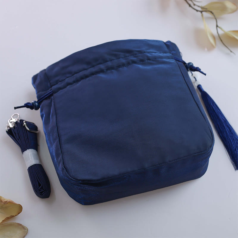 Buddha Stones Suzhou Embroidery Rabbit Lotus Epiphyllum Peony Magnolia Silk Tote Crossbody Bag Shoulder Bag Handbag - image 15