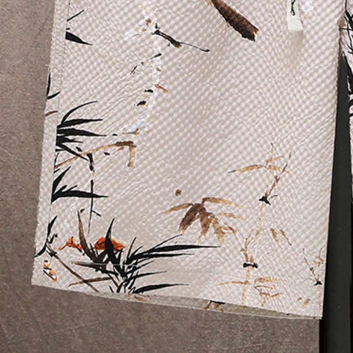 Buddha Stones Landscape Coconut Trees Magpie Pattern Short Sleeve Shorts Men's Set - image 24