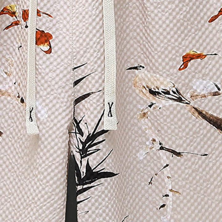 Buddha Stones Landscape Coconut Trees Magpie Pattern Short Sleeve Shorts Men's Set - image 23