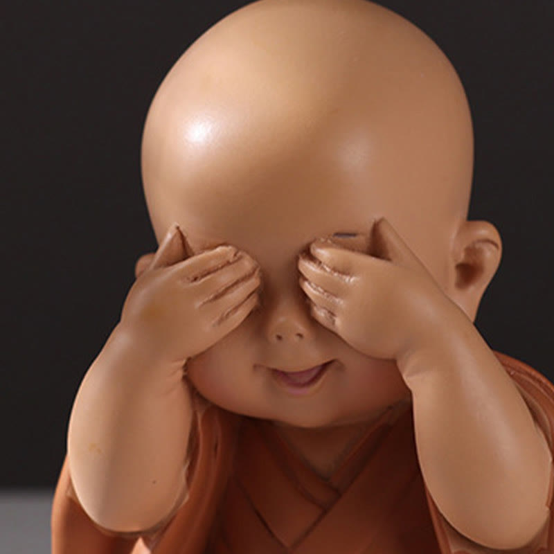 Buddha Stones Small Mini Meditation Praying Monk Serenity Resin Home Decoration - image 7