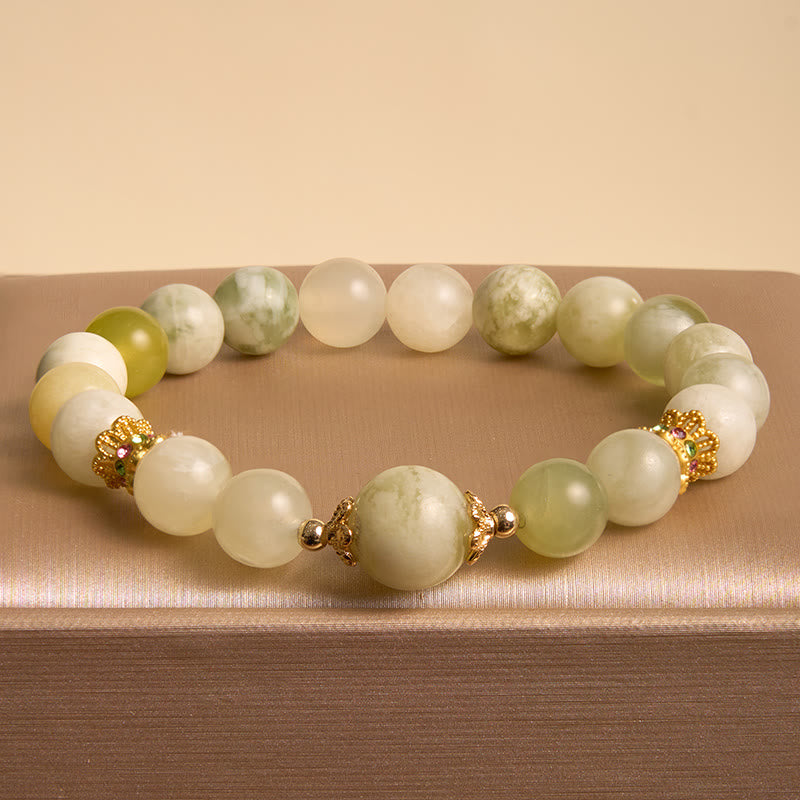 Buddha Stones Green Grape Color Jade Abundance Bracelet