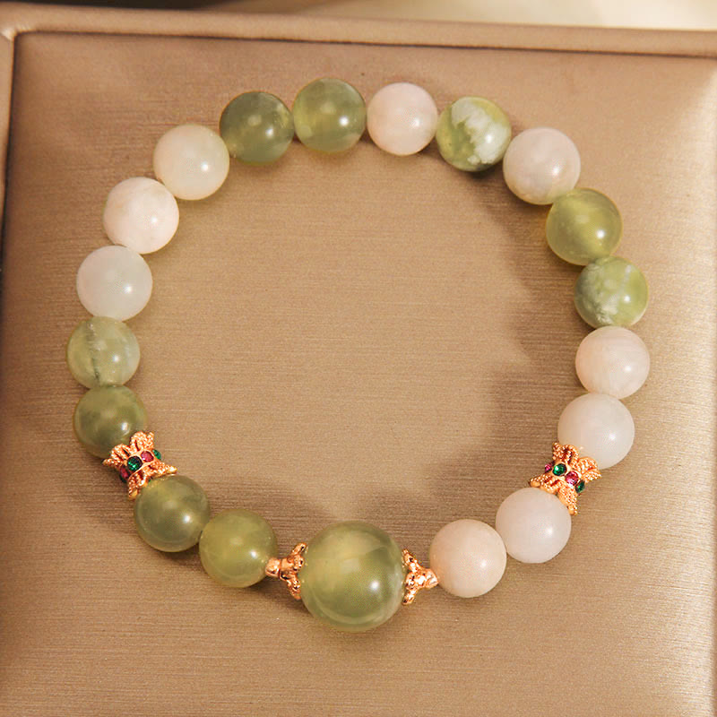 Buddha Stones Green Grape Color Jade Abundance Bracelet