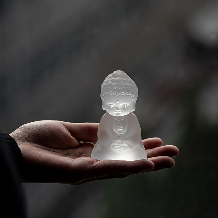 Buddha Stones Mini Tathagata Buddha Liuli Serenity Desk Decoration - image 4