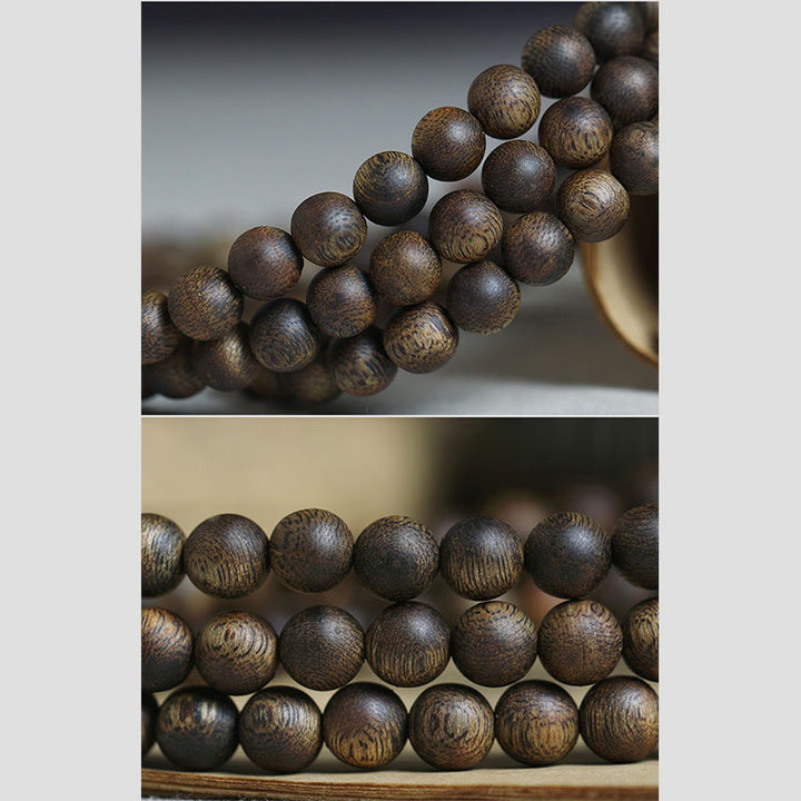 Buddha Stones 108 Mala Beads Nha Trang Soil Buried Qinan Agarwood Balance Strength Bracelet