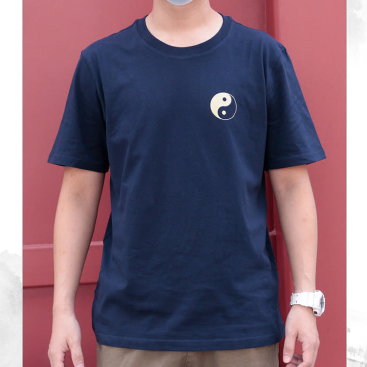 Buddha Stones Men's Summer Round Neck Short Sleeve Yin Yang Cotton T-Shirt - image 5