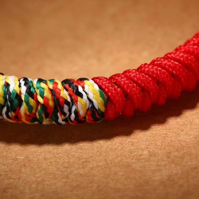 Buddha Stones 925 Sterling Silver Om Mani Padme Hum King Kong Knot Faith Bracelet - image 12