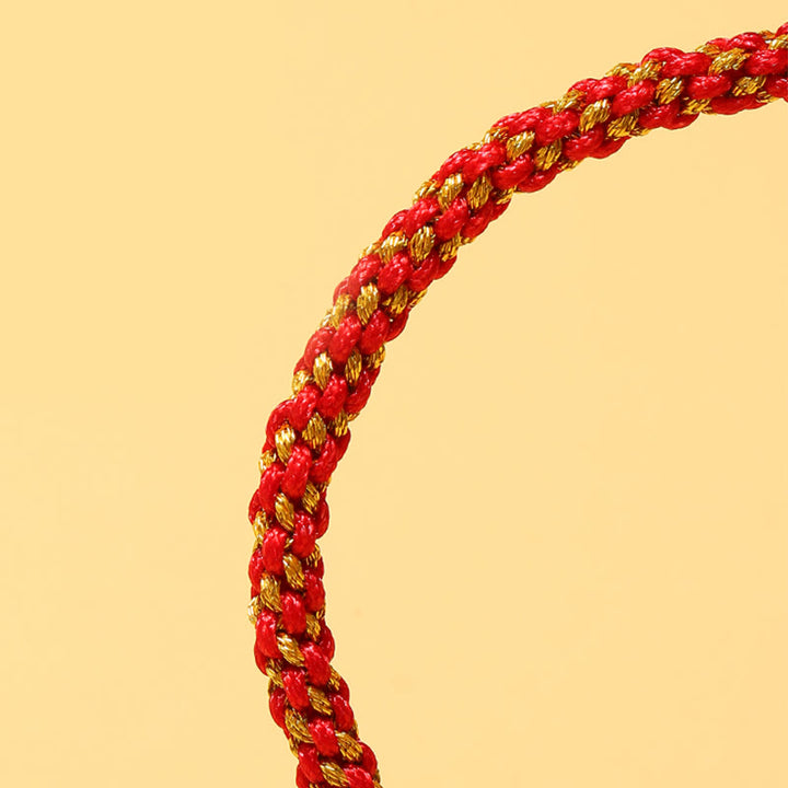 Buddha Stones Handmade Red Agate Amethyst Golden Rutilated Quartz Pink Crystal Bead Calm Braided Bracelet - image 5