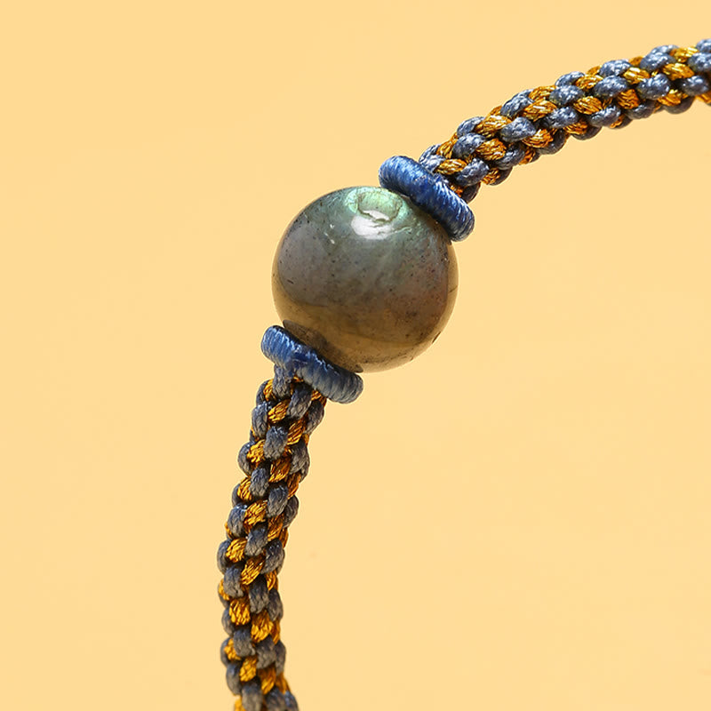 Buddha Stones Handmade Red Agate Amethyst Golden Rutilated Quartz Pink Crystal Bead Calm Braided Bracelet - image 31