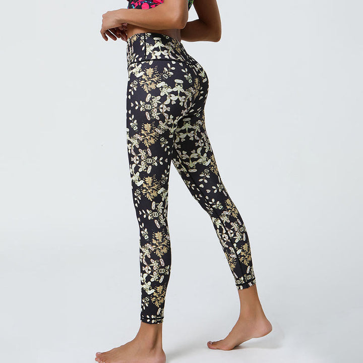 Buddha Stones Flowers Geometric Mandalas Print Sports Fitness Yoga High Waist Leggings Women's Pants - image 13