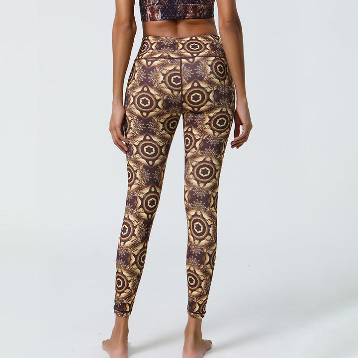 Buddha Stones Flowers Geometric Mandalas Print Sports Fitness Yoga High Waist Leggings Women's Pants - image 28