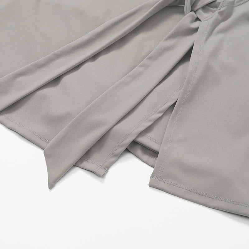 Buddha Stones Solid Color Sports Tennis Yoga Lace-up Women Sports Dress - image 28