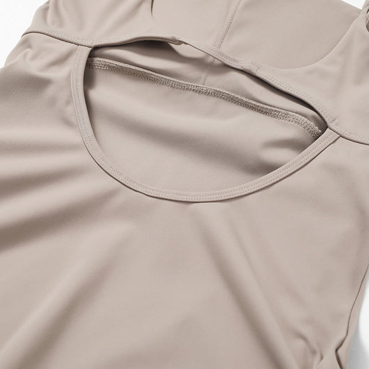 Buddha Stones Solid Backless Tennis Yoga Women Sports Dress - image 33