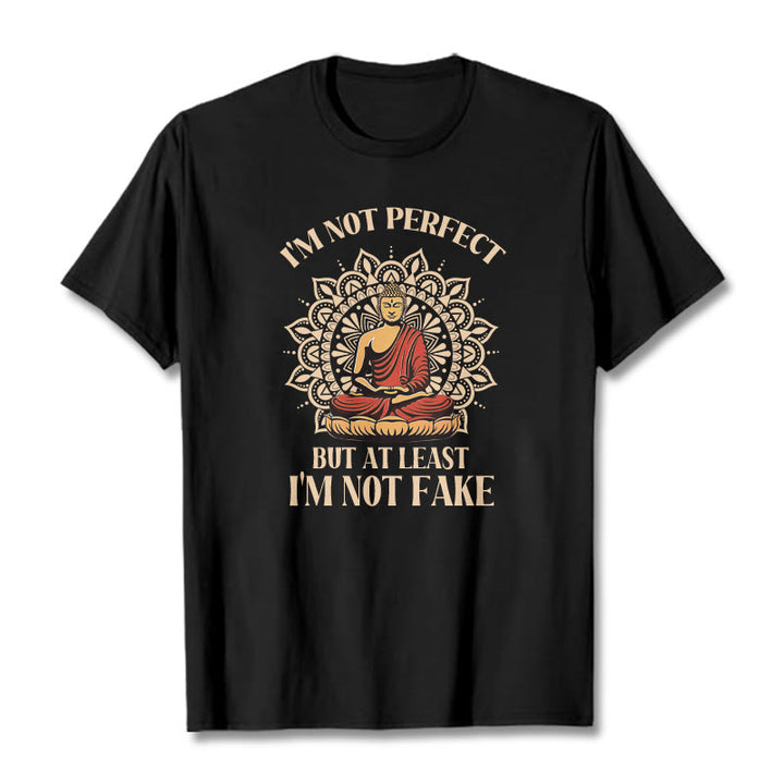 Buddha Stones I'm Not Perfect Tee T-shirt - Black - 2XL - image 3