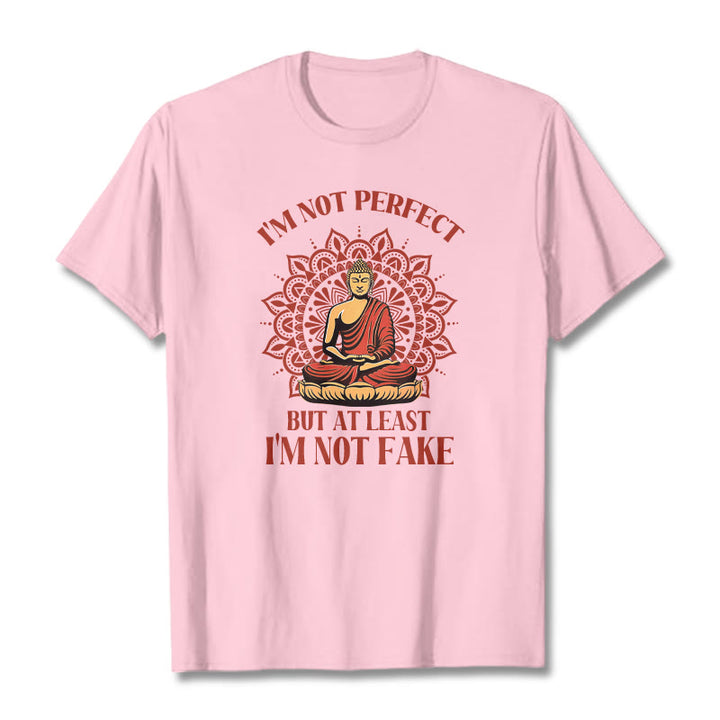 Buddha Stones I'm Not Perfect Tee T-shirt - LightPink - 2XL - image 14