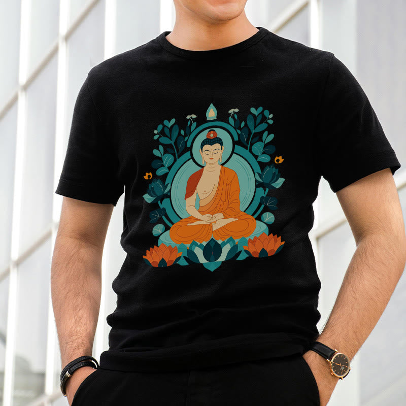Buddha Stones Lotus Buddha Meditation Tee T-shirt - image 6