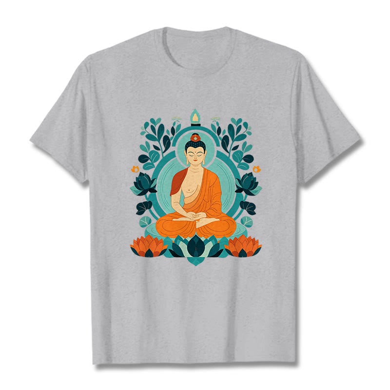 Buddha Stones Lotus Buddha Meditation Tee T-shirt