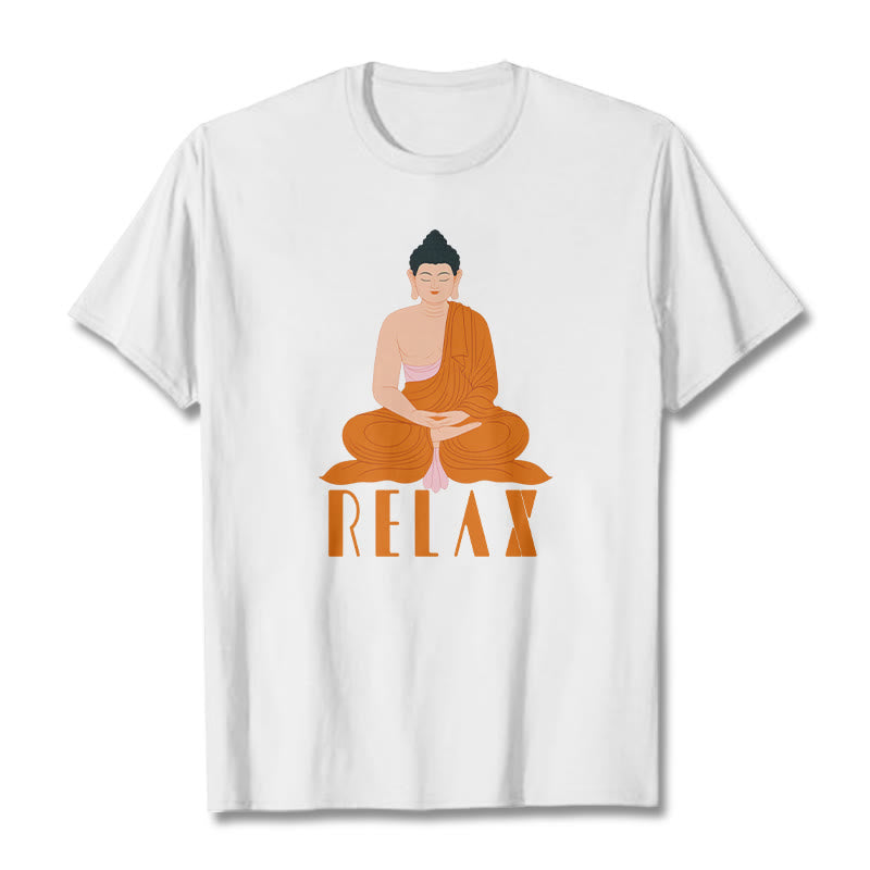 Buddha Stones RELAX Tee T-shirt - White - 2XL - image 3