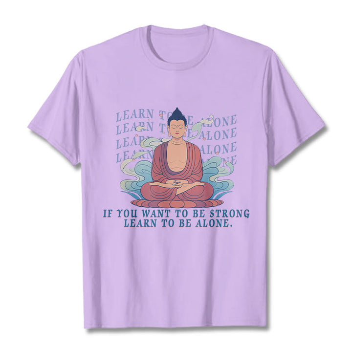 Buddha Stones Learn To Be Alone Tee T-shirt - Plum - 2XL - image 16