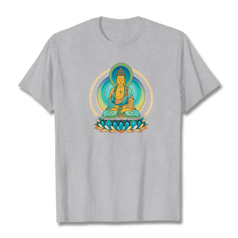 Buddha Stones Lotus Buddha Tee T-shirt - LightGrey - 2XL - image 19