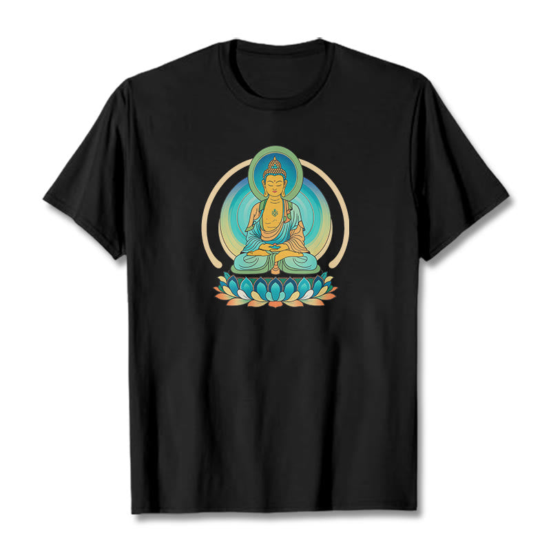Buddha Stones Lotus Buddha Tee T-shirt - Black - 2XL - image 6