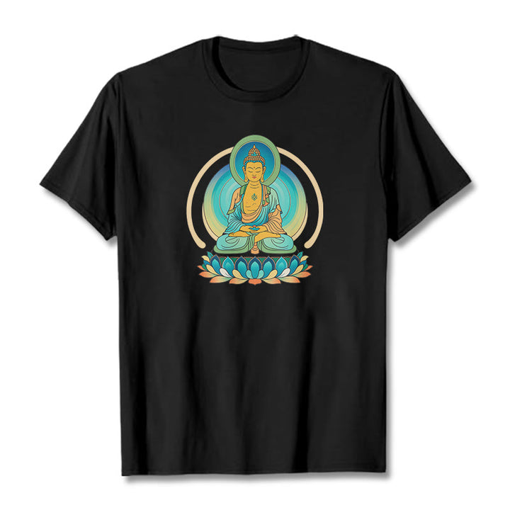 Buddha Stones Lotus Buddha Tee T-shirt - Black - 2XL - image 6