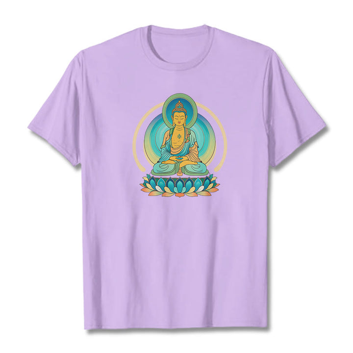 Buddha Stones Lotus Buddha Tee T-shirt - Plum - 2XL - image 16