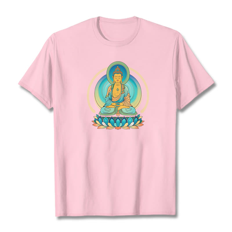 Buddha Stones Lotus Buddha Tee T-shirt - LightPink - 2XL - image 12