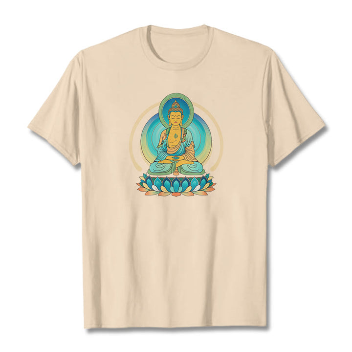 Buddha Stones Lotus Buddha Tee T-shirt - Bisque - 2XL - image 1