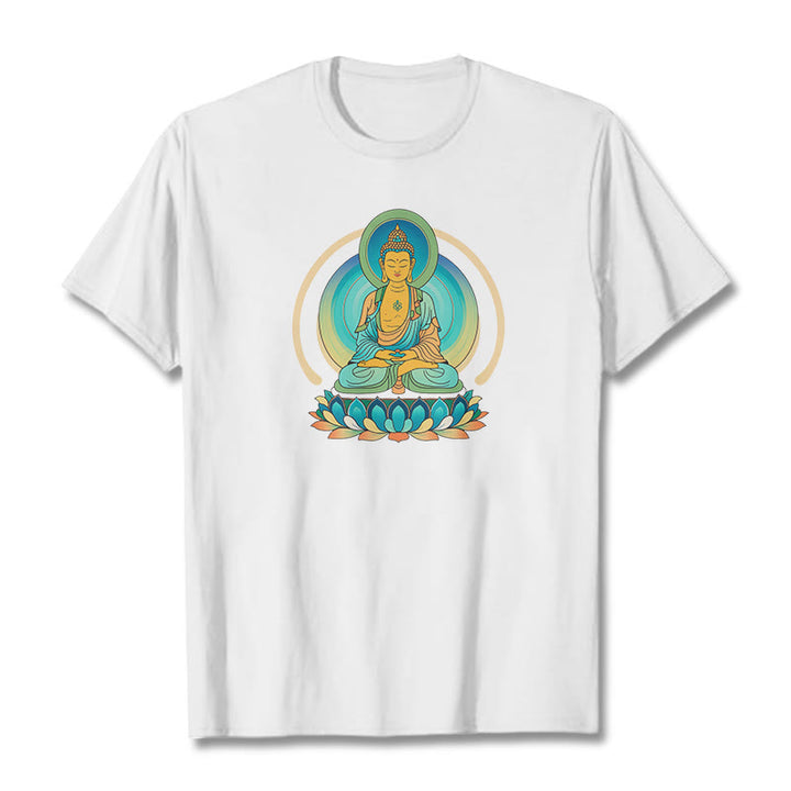 Buddha Stones Lotus Buddha Tee T-shirt - White - 2XL - image 3