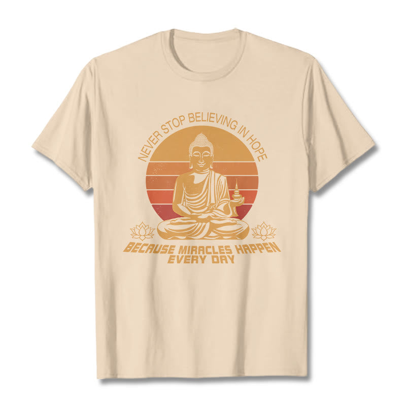 Buddha Stones Never Stop Believing In Hope Tee T-shirt - Bisque - Never stop believing in hope - XXL - image 4