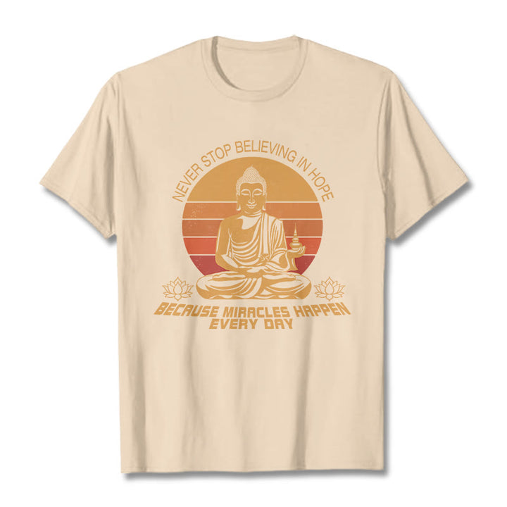 Buddha Stones Never Stop Believing In Hope Tee T-shirt - Bisque - Never stop believing in hope - XXL - image 4