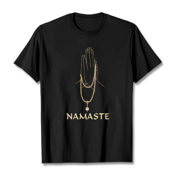 Buddha Stones NAMASTE Tee T-shirt - Black - 2XL - image 4