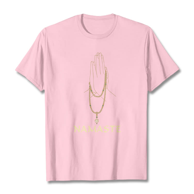 Buddha Stones NAMASTE Tee T-shirt - LightPink - 2XL - image 13