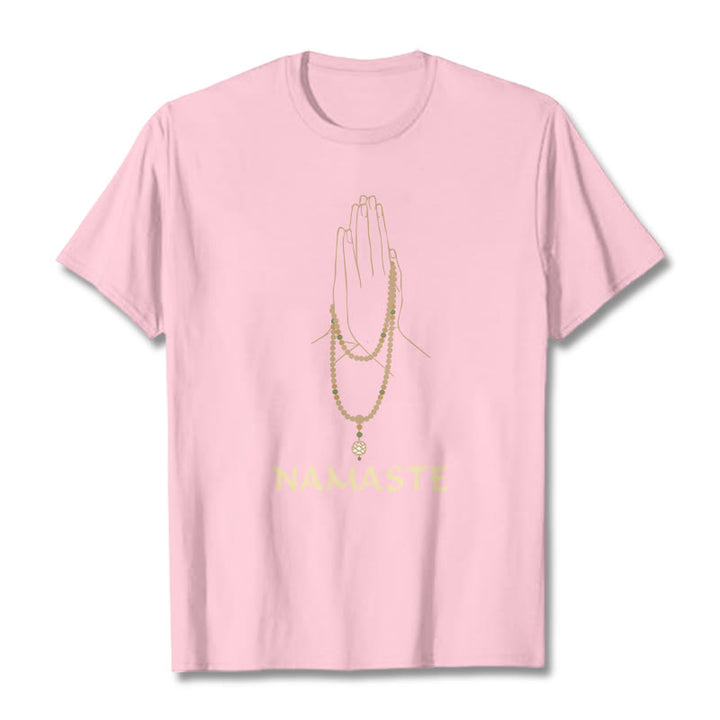 Buddha Stones NAMASTE Tee T-shirt - LightPink - 2XL - image 13