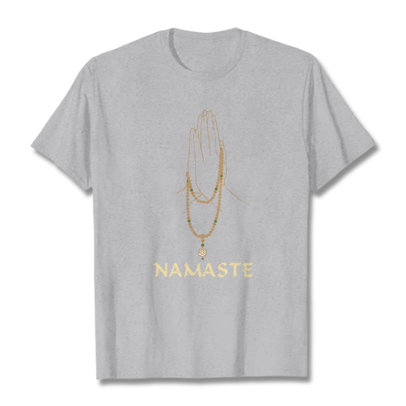 Buddha Stones NAMASTE Tee T-shirt - LightGrey - 2XL - image 10