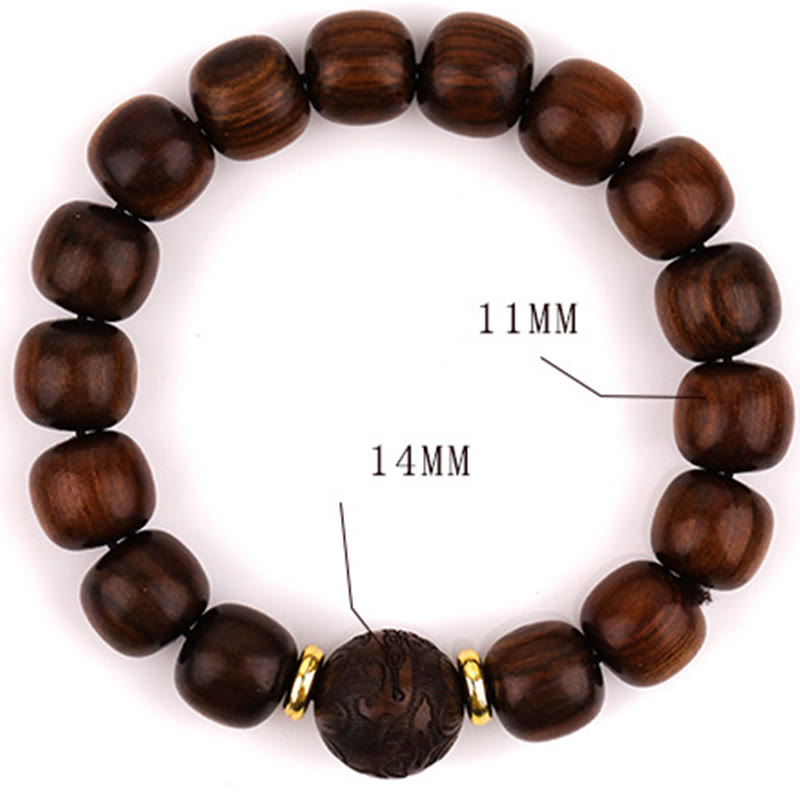 Buddha Stones Natural Rosewood Compassion Bracelet