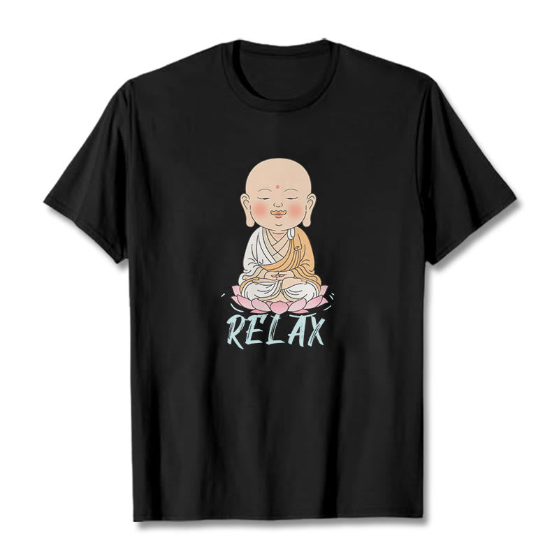 Buddha Stones RELAX Buddha Tee T-shirt - Black - RELAX - 2XL - image 20