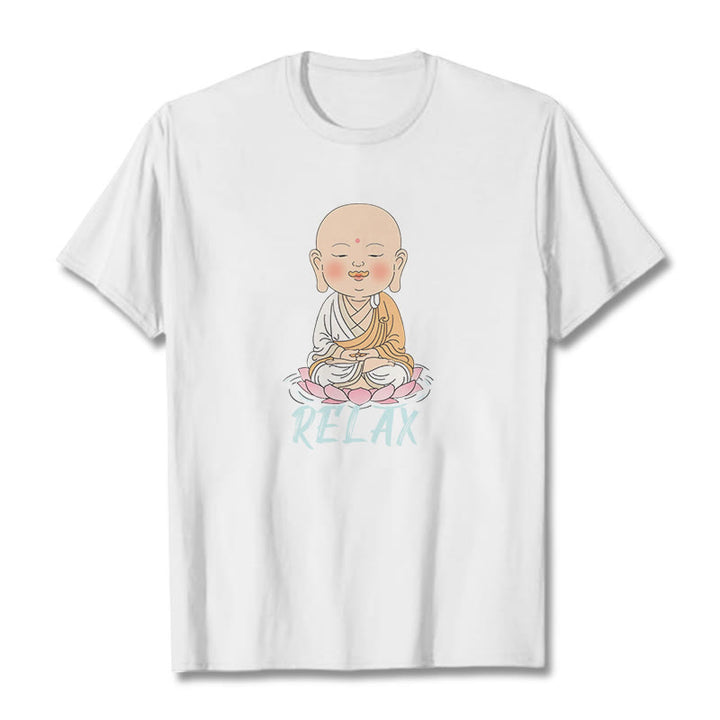Buddha Stones RELAX Buddha Tee T-shirt - White - RELAX - 2XL - image 24