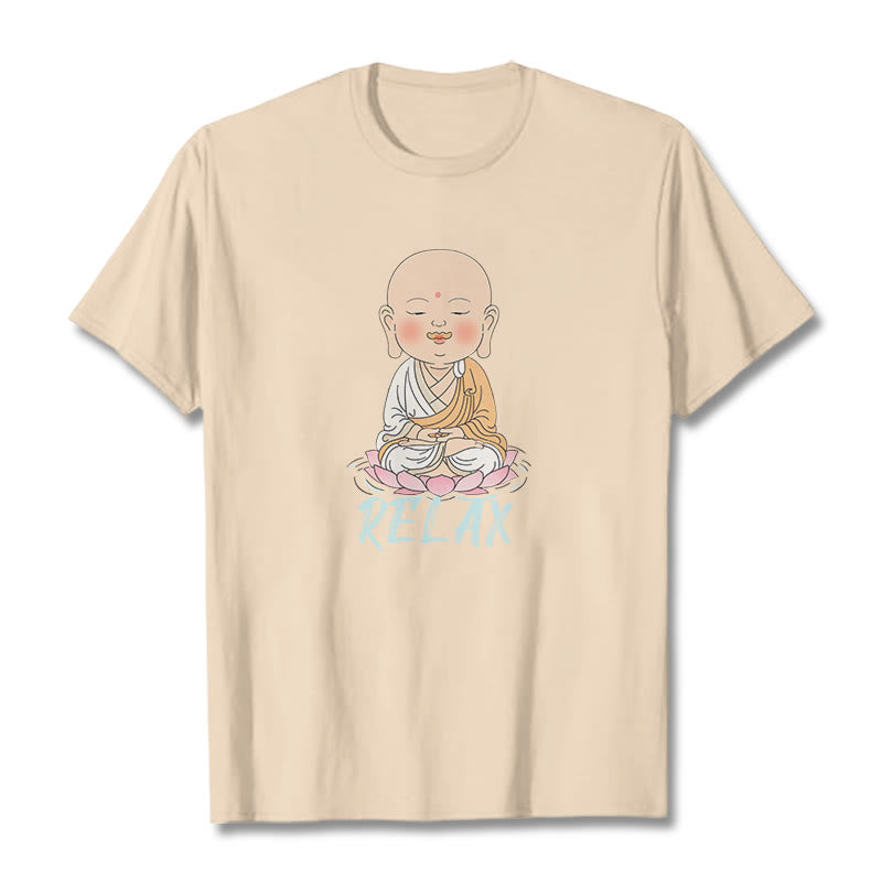 Buddha Stones RELAX Buddha Tee T-shirt - Bisque - RELAX - 2XL - image 27