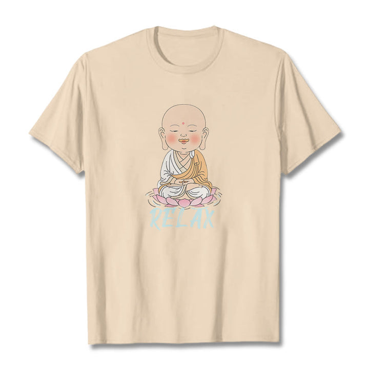 Buddha Stones RELAX Buddha Tee T-shirt - Bisque - RELAX - 2XL - image 27