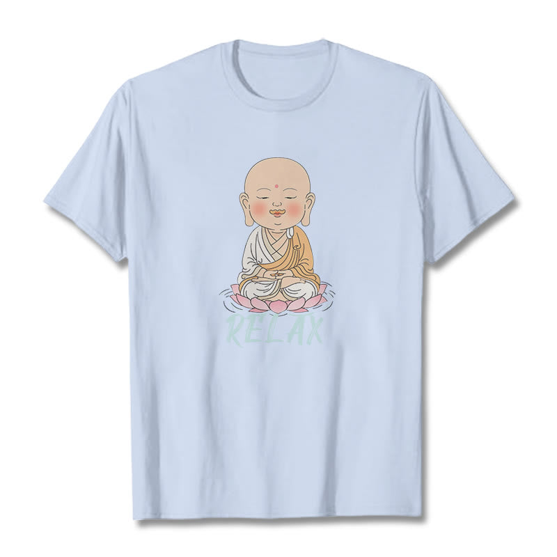 Buddha Stones RELAX Buddha Tee T-shirt - LightCyan - RELAX - 2XL - image 37