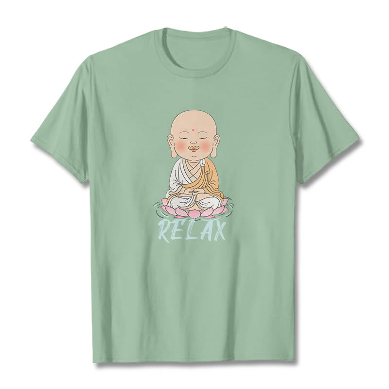 Buddha Stones RELAX Buddha Tee T-shirt - PaleGreen - RELAX - 2XL - image 33